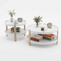 Bộ bàn sofa tròn nhựa chân gỗ TT68373