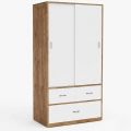 Tủ quần áo cửa lùa có hộc kéo gỗ cao su TQA68039