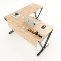HBVC016 - Bàn làm việc 140x150 VConcept chân sắt lắp ráp