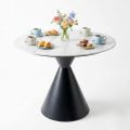 Bàn cafe tròn 90cm mặt ceramic chân sắt CFD68290
