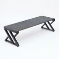 Ghế băng dài 150x52x42cm gỗ cao su chân chữ X GBD077