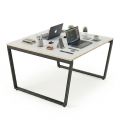Bàn cụm 2 người 120x120cm gỗ plywood màu HBTC054