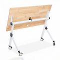Bàn đào tạo gấp gọn 120x60cm gỗ cao su SPD68262