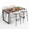 Combo bàn ăn chữ nhật 140x70cm và 4 ghế Orleando BBA241