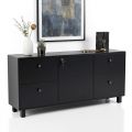 Tủ trang trí 180x40x80cm gỗ cao su KTB68281
