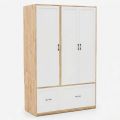Tủ quần áo 130x55x200cm gỗ cao su TQA68105