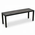 Ghế băng dài 120x37x45cm gỗ nhựa chân sắt GBD085