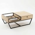 Bàn Sofa 110x60cm Plywood Venner Brich kết hợp khung sắt sơn tĩnh điện TT68380