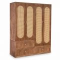 Tủ quần áo 160x55x200cm gỗ cao su TQA68108