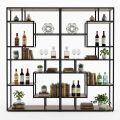Kệ trang trí phòng khách đôi CENSOUR 200x30x200cm gỗ plywiood khung sắt KTT68108