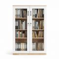 Tủ hồ sơ 3 tầng cửa kính có khóa 80x40x120cm gỗ cao su THS68015