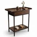 Bàn thờ gia tiên 107x48x100cm gỗ cao su chân sắt sơn tĩnh điện TTGT005