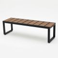 Ghế băng dài 140x40x45cm gỗ nhựa chân sắt GBD088