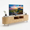 Kệ để tivi 200x40x45cm gỗ cao su khung sắt KTV68148
