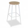 Ghế Bar mặt ghế gỗ chân sắt sơn tĩnh điện  GBSK004