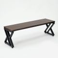 Ghế băng dài 140x40x45cm mặt gỗ cao su chân sắt GBD089