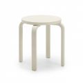 Ghế đôn tròn gỗ cao su chân uốn plywood GCF183