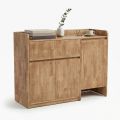 Tủ kệ trang trí phòng khách 120x40x98cm gỗ cao su KTT68123