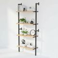 Kệ áp tường 4 tầng 65x25x145cm gỗ cao su KTT68016