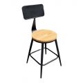 Ghế cafe, ghế có lưng tựa mặt gỗ màu tự nhiên GCF081