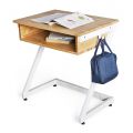 Bàn học đơn có hộc Zeus 02 70x50cm gỗ cao su chân lắp ráp PSD024