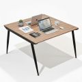 Bàn cụm 2 người 120x120cm gỗ Plywood vân sồi chân sắt hệ CONE HBCO026