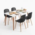 Bộ bàn ăn 120cm và 4 ghế CBBA064