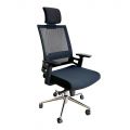 Ghế xoay văn phòng lưng lưới có tựa đầu HOM1085-01