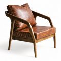 Ghế sofa đơn Kana khung gỗ Ash nệm simili GSD68061