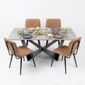 Bộ Bàn Ăn Gỗ Plywood và 4 Ghế Nệm Nhiều Màu CBBA087