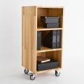 Tủ cá nhân di động 3 ngăn gỗ tự nhiên TCN68026
