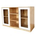Tủ hồ sơ thấp  cửa kính 120x40x75cm gỗ tự nhiên THS68062