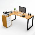 Bàn giám đốc chữ L chân kết hợp tủ BGD68070