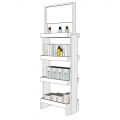 Kệ Trưng Bày Mỹ Phẩm 4 Tầng Gỗ Cao Su - TK023