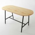 Bàn họp đứng 180x90x105cm gỗ cao su chân chữ A hệ Slean HBSL036