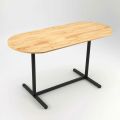 Bàn họp đứng 180x90cm gỗ cao su chân sắt lắp ráp hệ TIO HBTO018