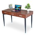Bàn làm việc có hộc tủ 120x60cm gỗ cao su chân sắt CONE BD68098