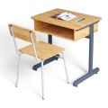 Bộ bàn ghế học sinh đơn có hộc sách gỗ cao su chân sắt BGHS004