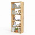 Kệ sách 5 tầng 60x28x160cm gỗ cao su KS68215