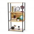 Kệ sách 4 tầng 60x30x110cm gỗ cao su khung sắt KS68227