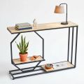 Bàn console 120x30x82cm gỗ cao su khung sắt CST073