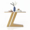 Bàn console 120x30x85cm mặt đá ceramic chân sắt CST075