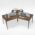 Bàn cụm 3 người 285x247cm gỗ plywood hệ CONE HBCO056