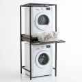 Kệ máy giặt máy sấy 80x77x200cm có khay trượt để đồ giặt KMG68016