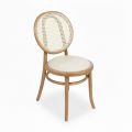 Ghế Thonet mặt trăng khung gỗ tần bì Ash lưng lưới GCF212