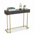Bàn Console 100x30x85cm gỗ cao su chân sắt CST079