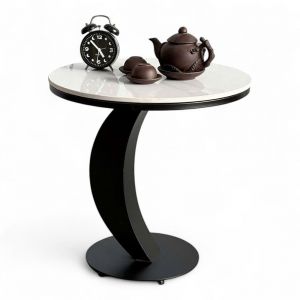 Bàn tab sofa tròn 50x50cm mặt đá ceramic SST038