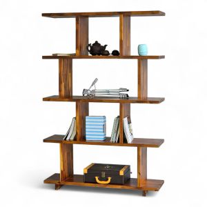Kệ sách 5 tầng 100x28x150cm gỗ tràm KS68256