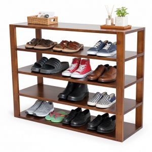 Kệ giày 5 tầng 90x30x70cm gỗ cao su KG68078