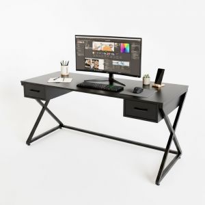 Bàn làm việc có tủ 150x60x75cm gỗ cao su BD68126